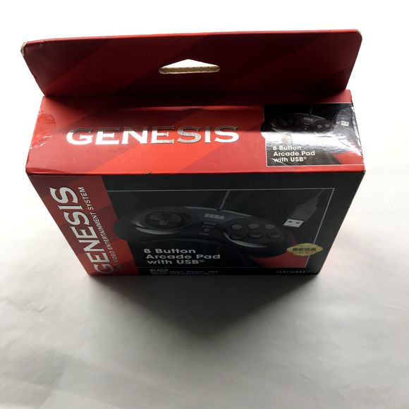 Retro-Bit Official Sega Genesis 8-Button Arcade Pad USB Controller for PC/Mac - Picture 2 of 3